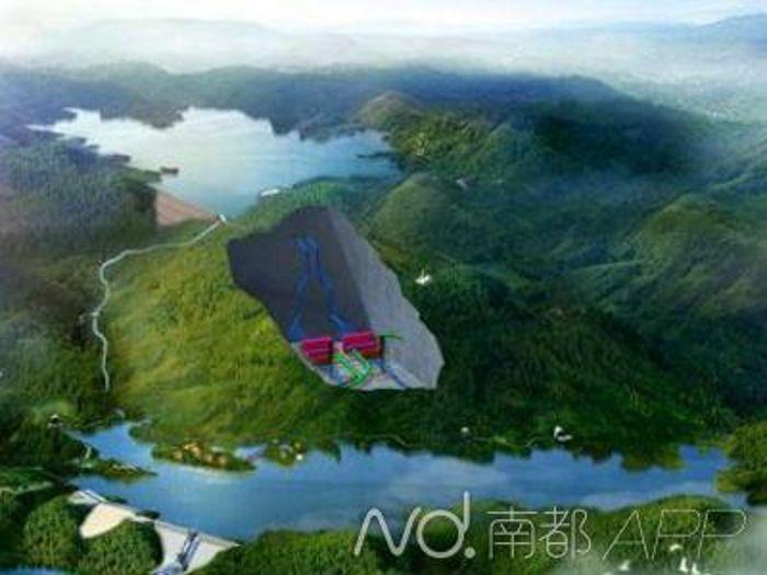 梅蓄电站上水库正式下闸蓄水